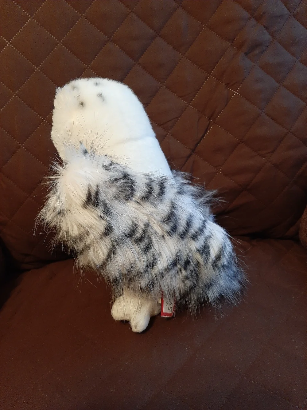 White Plush Snowy Owl Small Pet Toy - Soft Cage-Friendly Plush 11